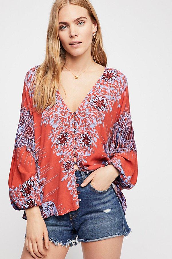Birds Of A Feather Printed Top By Free People